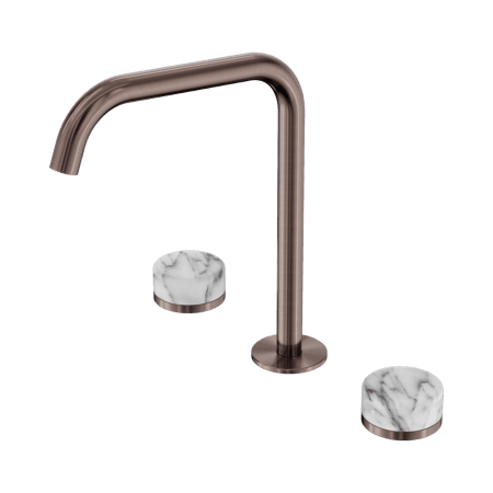 SERENITY BATH/KITCHEN SET EDGE SPOUT WITH ARABESCATO CORCHIA HANDLE BRUSHED BRONZE (24D032BZ)
