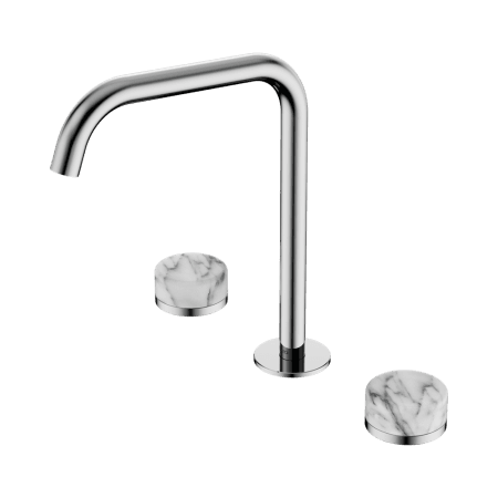 SERENITY BATH/KITCHEN SET EDGE SPOUT WITH ARABESCATO CORCHIA HANDLE CHROME (24D032CH)
