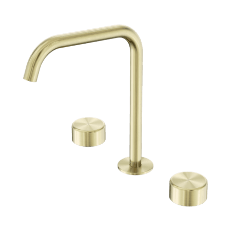 SERENITY BATH/KITCHEN SET EDGE SPOUT WITH METAL HANDLE BRUSHED GOLD (24D034BG)