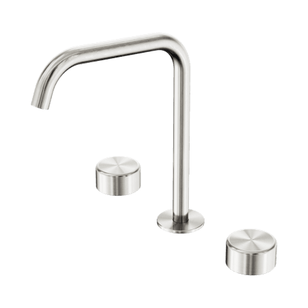 SERENITY BATH/KITCHEN SET EDGE SPOUT WITH METAL HANDLE BRUSHED NICKEL (24D034BN)