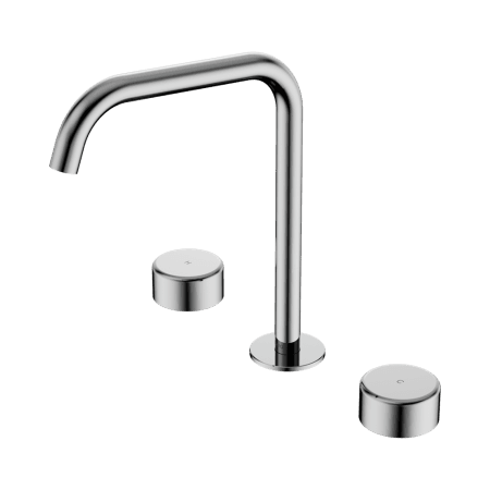 SERENITY BATH/KITCHEN SET EDGE SPOUT WITH METAL HANDLE CHROME (24D034CH)
