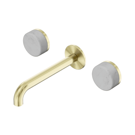 Serenity Wall Basin Set 160/185/220mm Spout With Carrara Handle Brushed Gold (24D035BG/24D041BG/24D047BG)