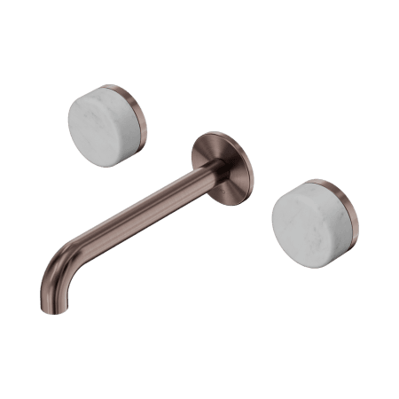 Serenity Wall Basin Set 160/185/220mm Spout With Carrara Handle Brushed Bronze (24D035BZ/24D041BZ/24D047BZ)