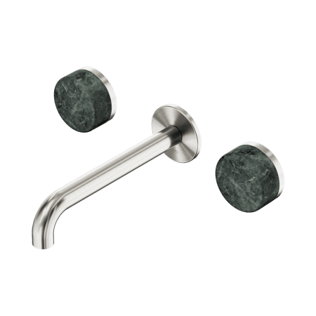 Serenity Wall Basin Set 160/185/220mm Spout With Verde Alpi Handle Brushed Nickel (24D036BN/24D042BN/24D048BN)