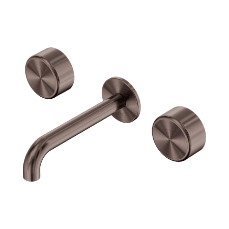 Serenity Wall Basin Set 160/185/220mm Spout With Metal Handle Brushed Bronze (24D040BZ/24D046BZ/24D052BZ)