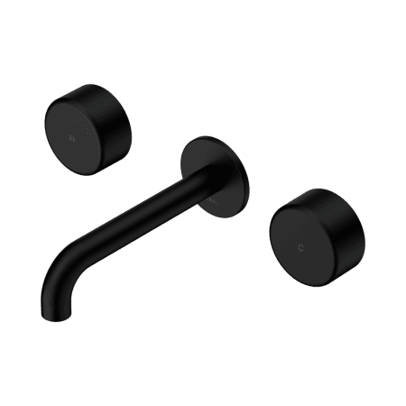 Serenity Wall Basin Set 160/185/220mm Spout With Metal Handle Matte Black (24D040MB/24D046MB/24D052MB)