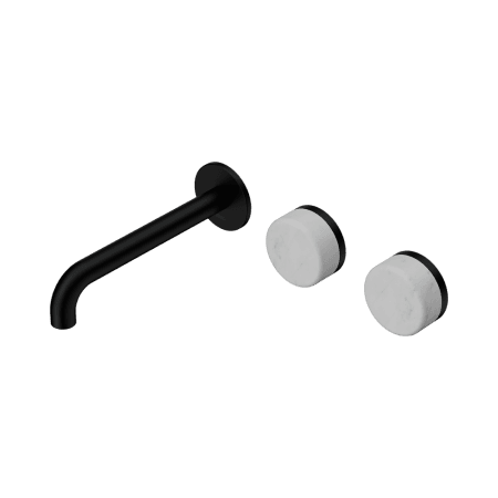 Serenity Wall Basin Set 160/185/220mm Offset Spout With Carrara Handle Matte Black (24D053MB/24D059MB/24D065MB)