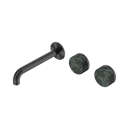 Serenity Wall Basin Set 160/185/220mm Offset Spout With Verde Alpi Handle Gun Metal (24D054GM/24D060GM/24D066GM)