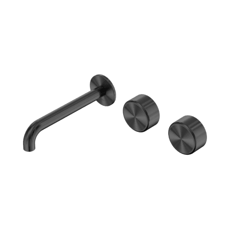 Serenity Wall Basin Set 160/185/220mm Offset Spout With Metal Handle Gun Metal (24D058GM/24D064GM/24D070GM)