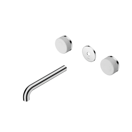 Serenity Wall Basin Set 160/185/220mm Spout With Carrara Handle Trim Kit Only Chrome (24D074CH/24D080CH/24D086CH)