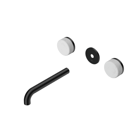 Serenity Wall Basin Set 160/185/220mm Spout With Carrara Handle Trim Kit Only Matte Black (24D074MB/24D080MB/24D086MB)