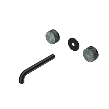 Serenity Wall Basin Set 160/185/220mm Spout With Verde Alpi Handle Trim Kit Only Matte Black (24D075MB/24D081MB/24D087MB)