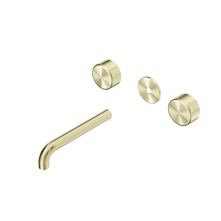 Serenity Wall Basin Set 160/185/220mm Spout With Metal Handle Trim Kit Only Brushed Gold (24D079BG/24D085BG/24D091BG)