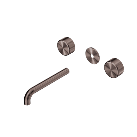 Serenity Wall Basin Set 160/185/220mm Spout With Metal Handle Trim Kit Only Brushed Bronze (24D079BZ/24D085BZ/24D091BZ)