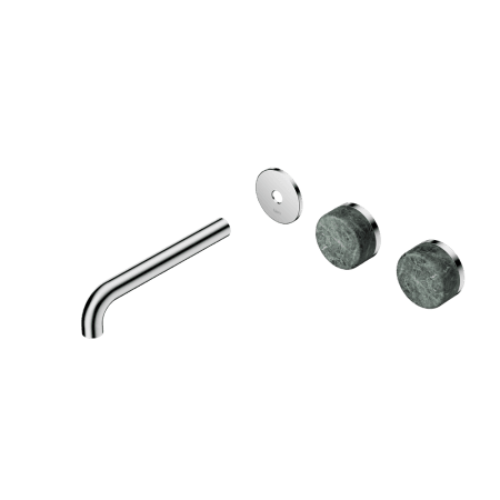 Serenity Wall Basin Set 160/185/220mm Offset spout With Verde Alpi Handle Trim Kit Only Chrome (24D093CH/24D099CH/24D105CH)