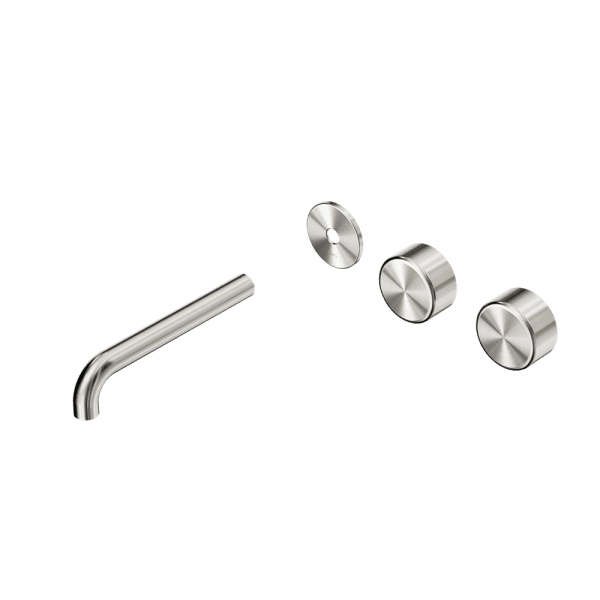 Serenity Wall Basin Set 160/185/220mm Offset spout With Metal Handle Trim Kit Only Brushed Nickel (24D097BN/24D103BN/24D109BN)
