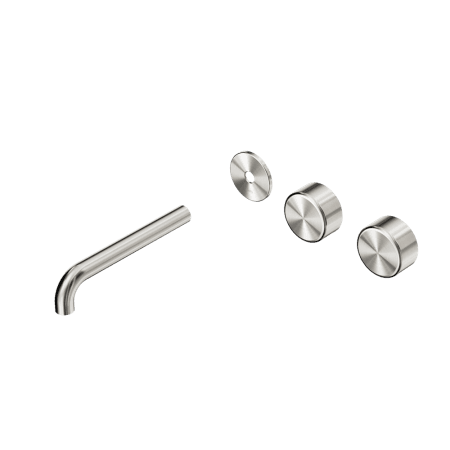 Serenity Wall Basin Set 160/185/220mm Offset spout With Metal Handle Trim Kit Only Brushed Nickel (24D097BN/24D103BN/24D109BN)