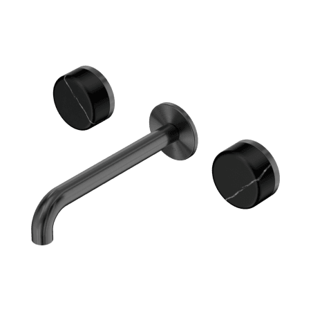 Serenity Wall Basin Set 160/185/220mm Spout With Marquina Black Handle Gun Metal (24D121GM/24D122GM/24D123GM)