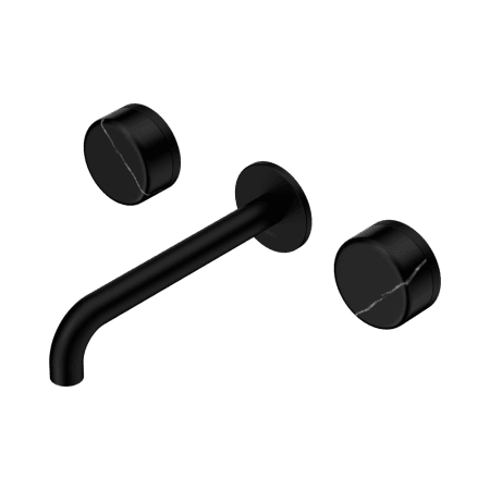Serenity Wall Basin Set 160/185/220mm Spout With Marquina Black Handle Matte Black (24D121MB/24D122MB/24D123MB)