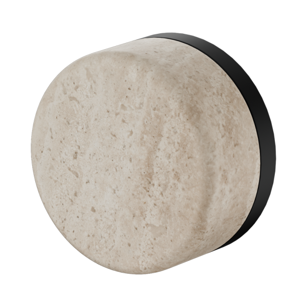 SERENITY SHOWER MIXER WITH ROME TRAVERTINE HANDLE MATTE BLACK (24E003MB)