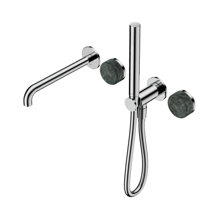 SERENITY SHOWER SYSTEM WITH SPOUT WITH VERDE ALPI HANDLE AND SLIM SHOWER CHROME (24E008CH)