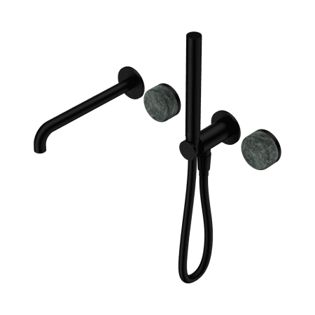 SERENITY SHOWER SYSTEM WITH SPOUT WITH VERDE ALPI HANDLE AND SLIM SHOWER MATTE BLACK (24E008MB)