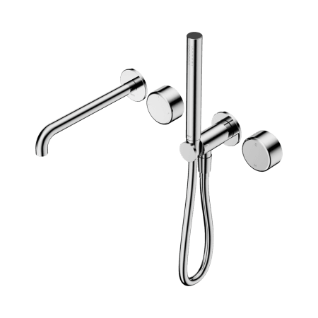SERENITY SHOWER SYSTEM WITH SPOUT WITH METAL HANDLE AND SLIM SHOWER CHROME (24E012CH)