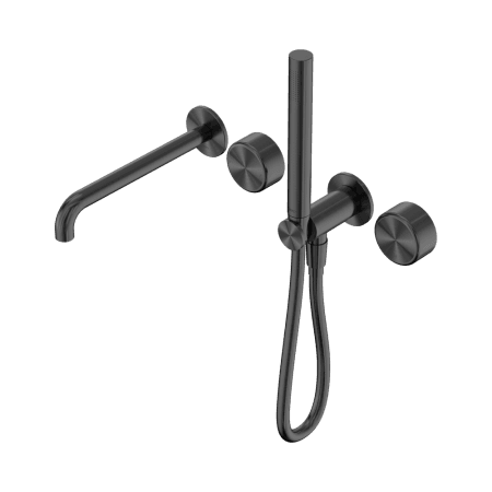 SERENITY SHOWER SYSTEM WITH SPOUT WITH METAL HANDLE AND SLIM SHOWER GUN METAL (24E012GM)