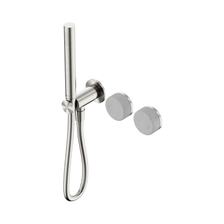 SERENITY SHOWER SYSTEM WITH CARRARA HANDLE AND SLIM SHOWER BRUSHED NICKEL (24E019BN)