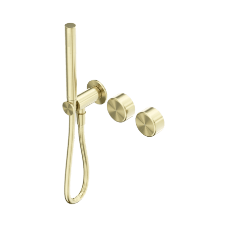 SERENITY SHOWER SYSTEM WITH METAL HANDLE AND SLIM SHOWER BRUSHED GOLD (24E024BG)