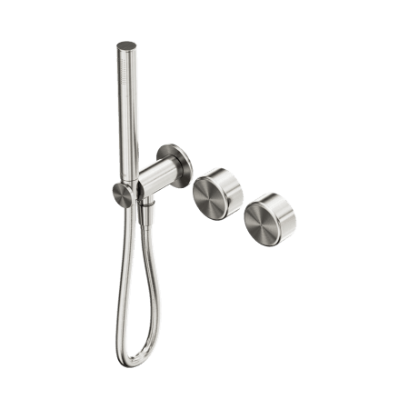 SERENITY SHOWER SYSTEM WITH METAL HANDLE AND SLIM SHOWER BRUSHED NICKEL (24E024BN)
