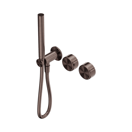 SERENITY SHOWER SYSTEM WITH METAL HANDLE AND SLIM SHOWER BRUSHED BRONZE (24E024BZ)
