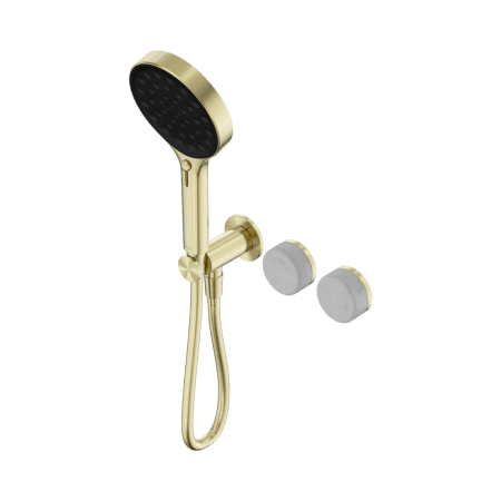 SERENITY SHOWER SYSTEM WITH CARRARA HANDLE AND SERENITY HAND SHOWER BRUSHED GOLD (24E025BG)