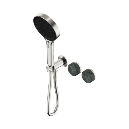 SERENITY SHOWER SYSTEM WITH VERDE ALPI HANDLE AND SERENITY HAND SHOWER BRUSHED NICKEL (24E026BN)
