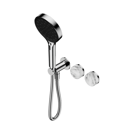 SERENITY SHOWER SYSTEM WITH ARABESCATO CORCHIA HANDLE AND SERENITY HAND SHOWER CHROME (24E028CH)