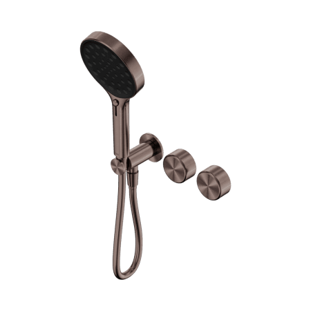 SERENITY SHOWER SYSTEM WITH METAL HANDLE AND SERENITY HAND SHOWER BRUSHED BRONZE (24E030BZ)