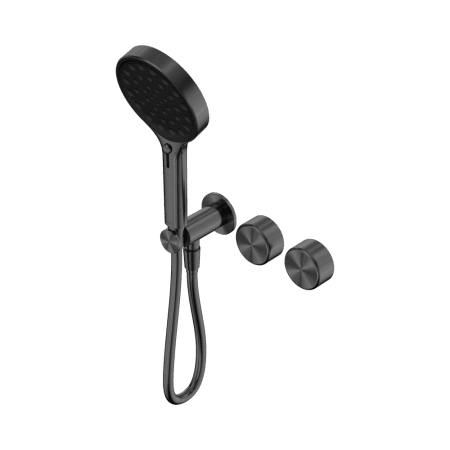 SERENITY SHOWER SYSTEM WITH METAL HANDLE AND SERENITY HAND SHOWER GUN METAL (24E030GM)