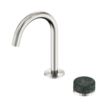 SERENITY BASIN MIXER ARC SPOUT WITH VERDE ALPI HANDLE BRUSHED NICKEL (24E032BN)