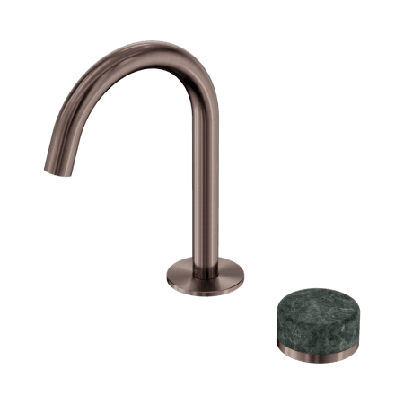 SERENITY BASIN MIXER ARC SPOUT WITH VERDE ALPI HANDLE BRUSHED BRONZE (24E032BZ)