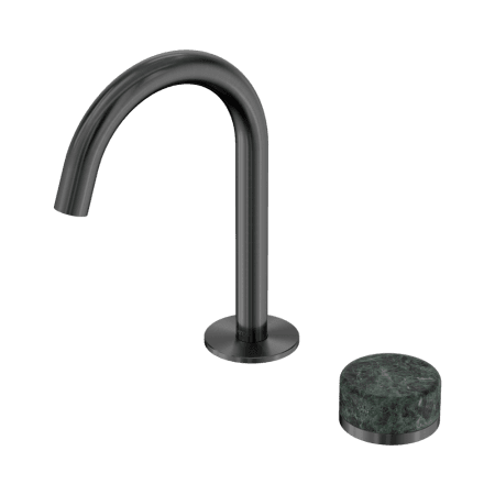 SERENITY BASIN MIXER ARC SPOUT WITH VERDE ALPI HANDLE GUN METAL (24E032GM)