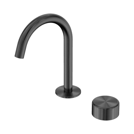 SERENITY BASIN MIXER ARC SPOUT WITH METAL HANDLE GUN METAL (24E036GM)