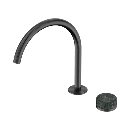 SERENITY BATH/KITCHEN MIXER ARC SPOUT WITH VERDE ALPI HANDLE GUN METAL (24E038GM)