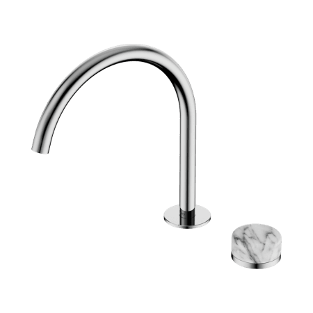 SERENITY BATH/KITCHEN MIXER ARC SPOUT WITH ARABESCATO CORCHIA HANDLE CHROME (24E040CH)