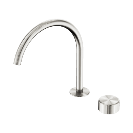 SERENITY BATH/KITCHEN MIXER ARC SPOUT WITH METAL HANDLE BRUSHED NICKEL (24E042BN)