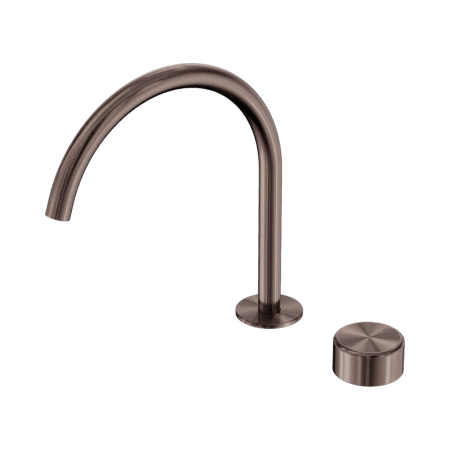SERENITY BATH/KITCHEN MIXER ARC SPOUT WITH METAL HANDLE BRUSHED BRONZE (24E042BZ)