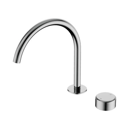 SERENITY BATH/KITCHEN MIXER ARC SPOUT WITH METAL HANDLE CHROME (24E042CH)