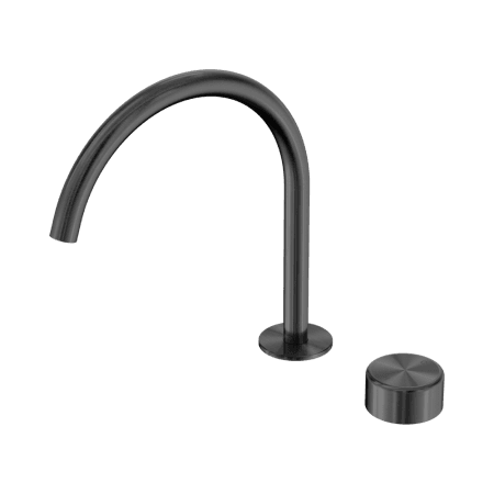 SERENITY BATH/KITCHEN MIXER ARC SPOUT WITH METAL HANDLE GUN METAL (24E042GM)