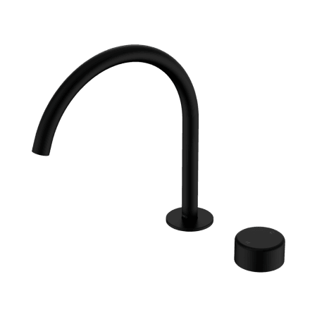 SERENITY BATH/KITCHEN MIXER ARC SPOUT WITH METAL HANDLE MATTE BLACK (24E042MB)