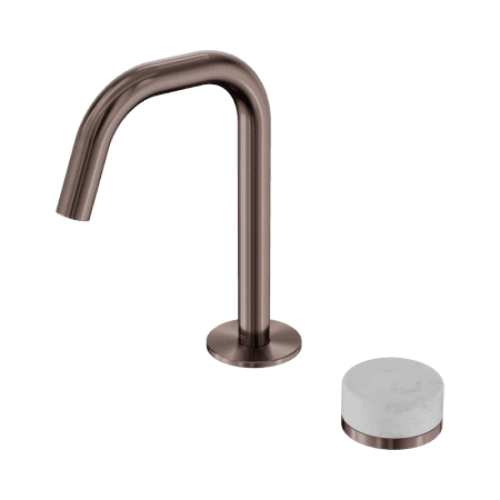 SERENITY BASIN MIXER EDGE SPOUT WITH CARRARA HANDLE BRUSHED BRONZE (24E043BZ)