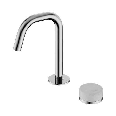 SERENITY BASIN MIXER EDGE SPOUT WITH CARRARA HANDLE CHROME (24E043CH)